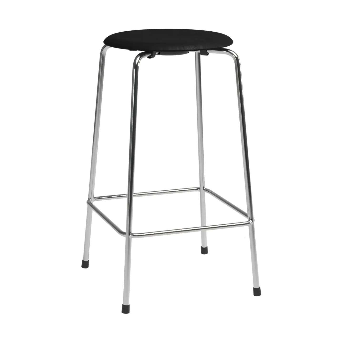 Fritz Hansen High Dot counter Stuhl 4 Beine Esche schwarz-Chrom