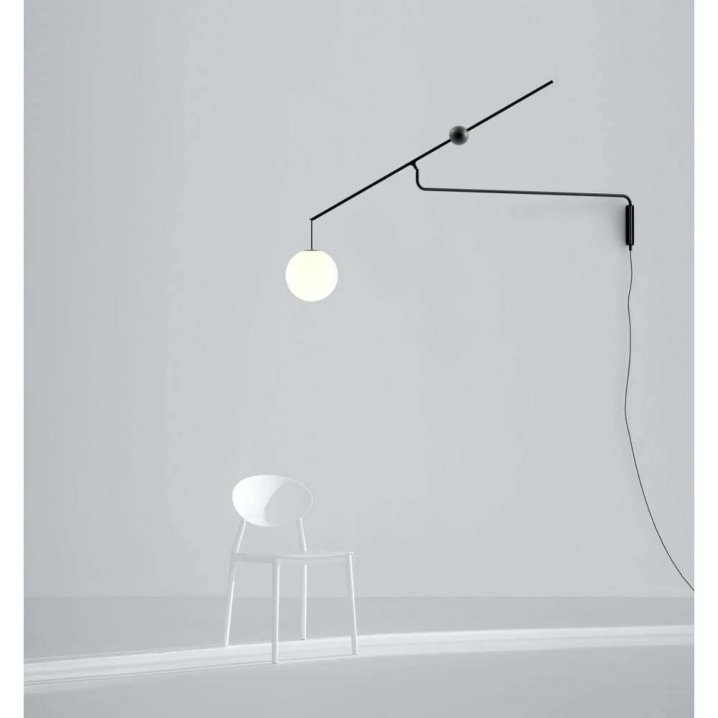 Malamata Vegglampe Matt Black - Luceplan - Metall