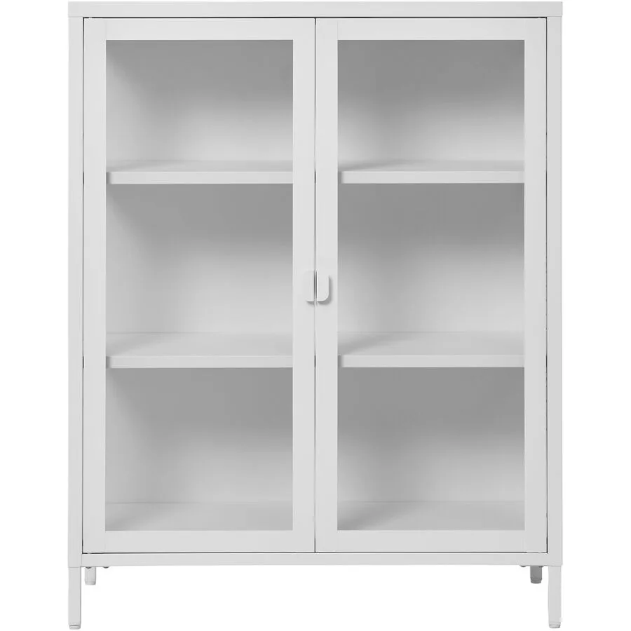 Vitrine Soreva weiss Stahl B 80 H 101 cm
