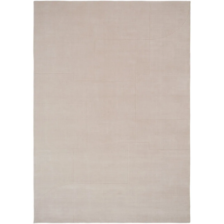 Teppich Geometric Maze Beige Wolle 170 cm 240 cm - Teppich