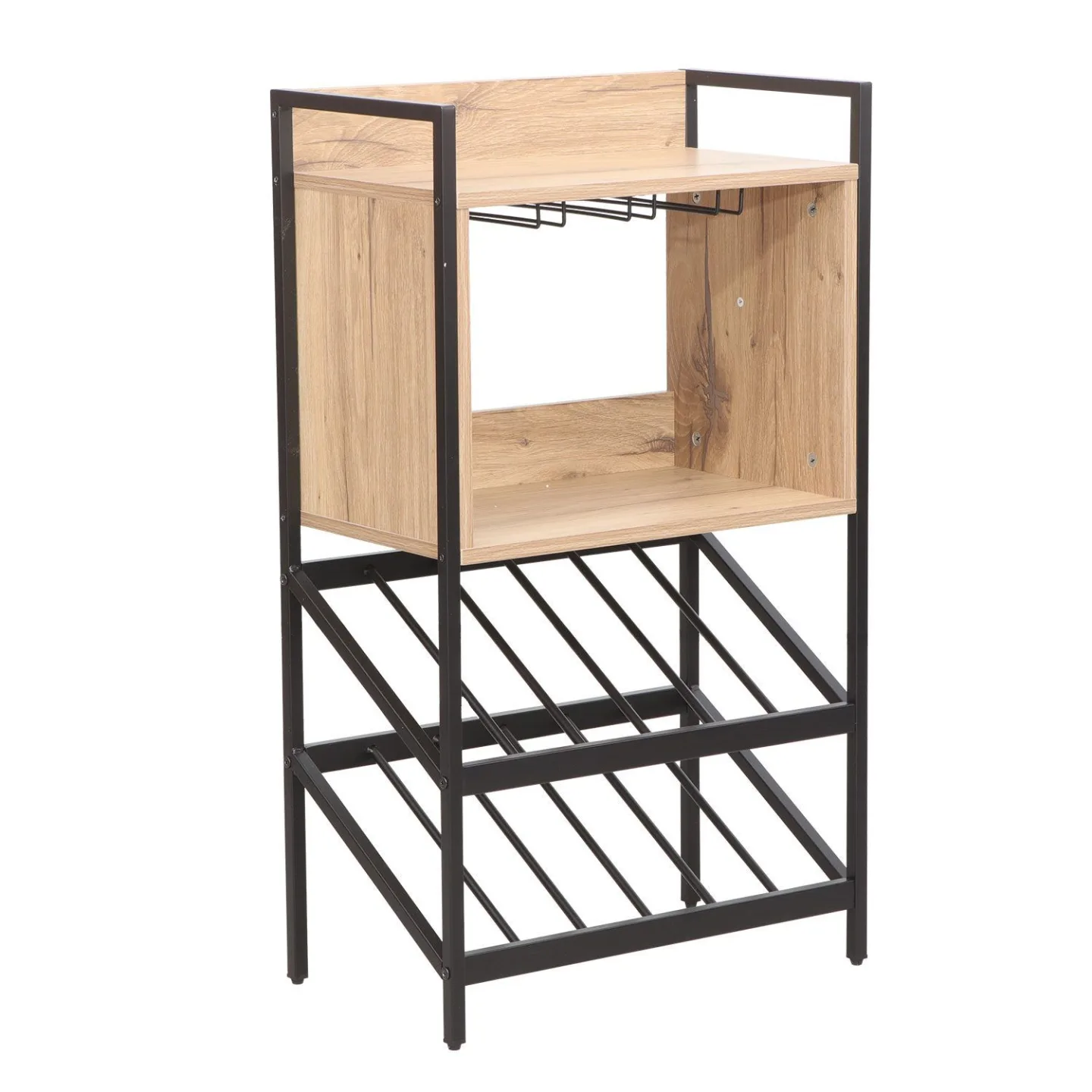 Vinställ Bjeldor Rustic melamin 51x30x90 cm - rustik