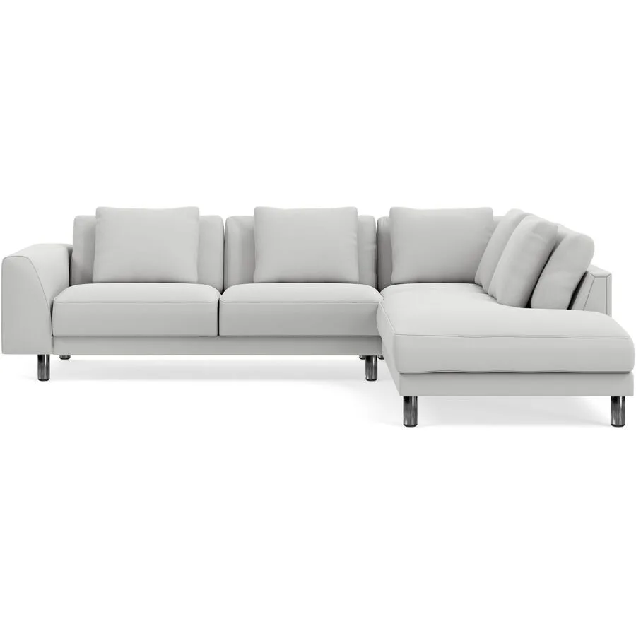 Ecksofa Avena Variabel Stoff/Metallfuss alu snow white B 283 T 233 cm - Möbel Konfigurator: Traummöbel individuell zusammenstellen