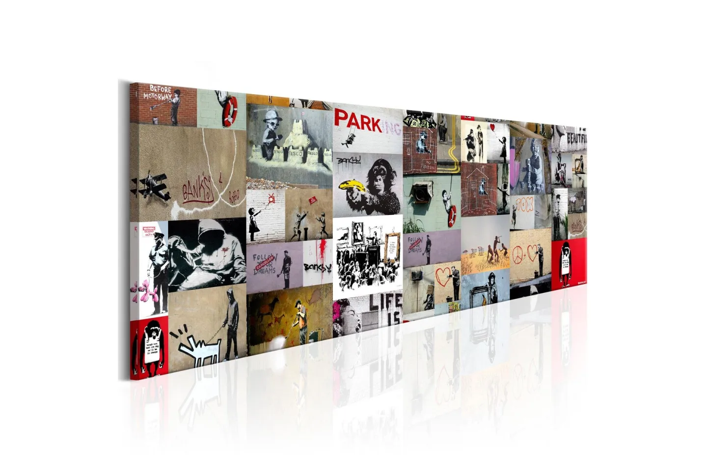 Tavla Art of Collage: Banksy II 135x45 -