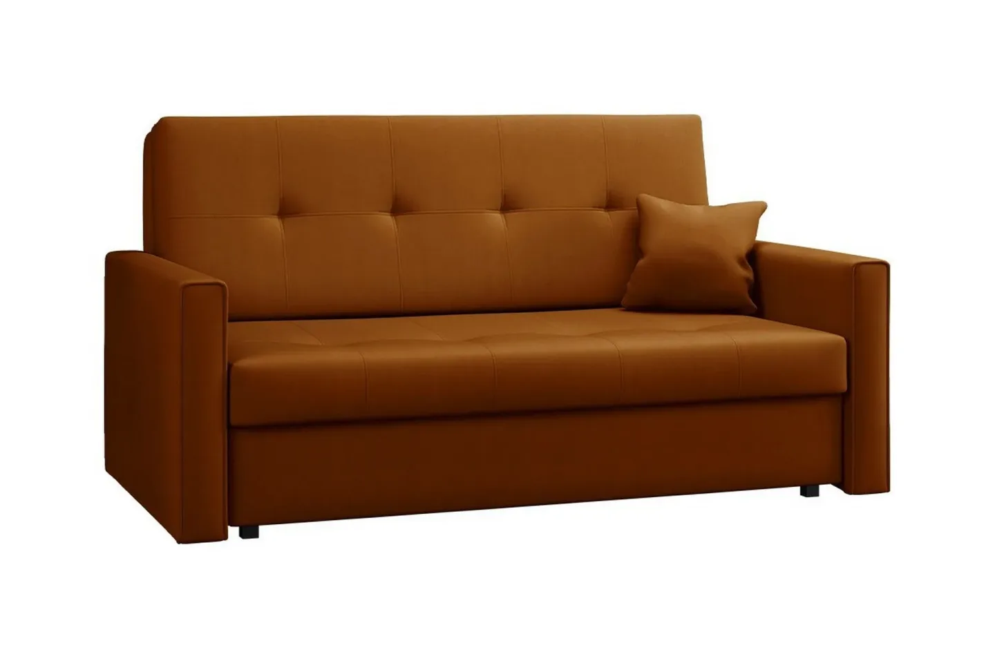 Denegal 2-sits liten bäddsoffa i Plysch - Brun