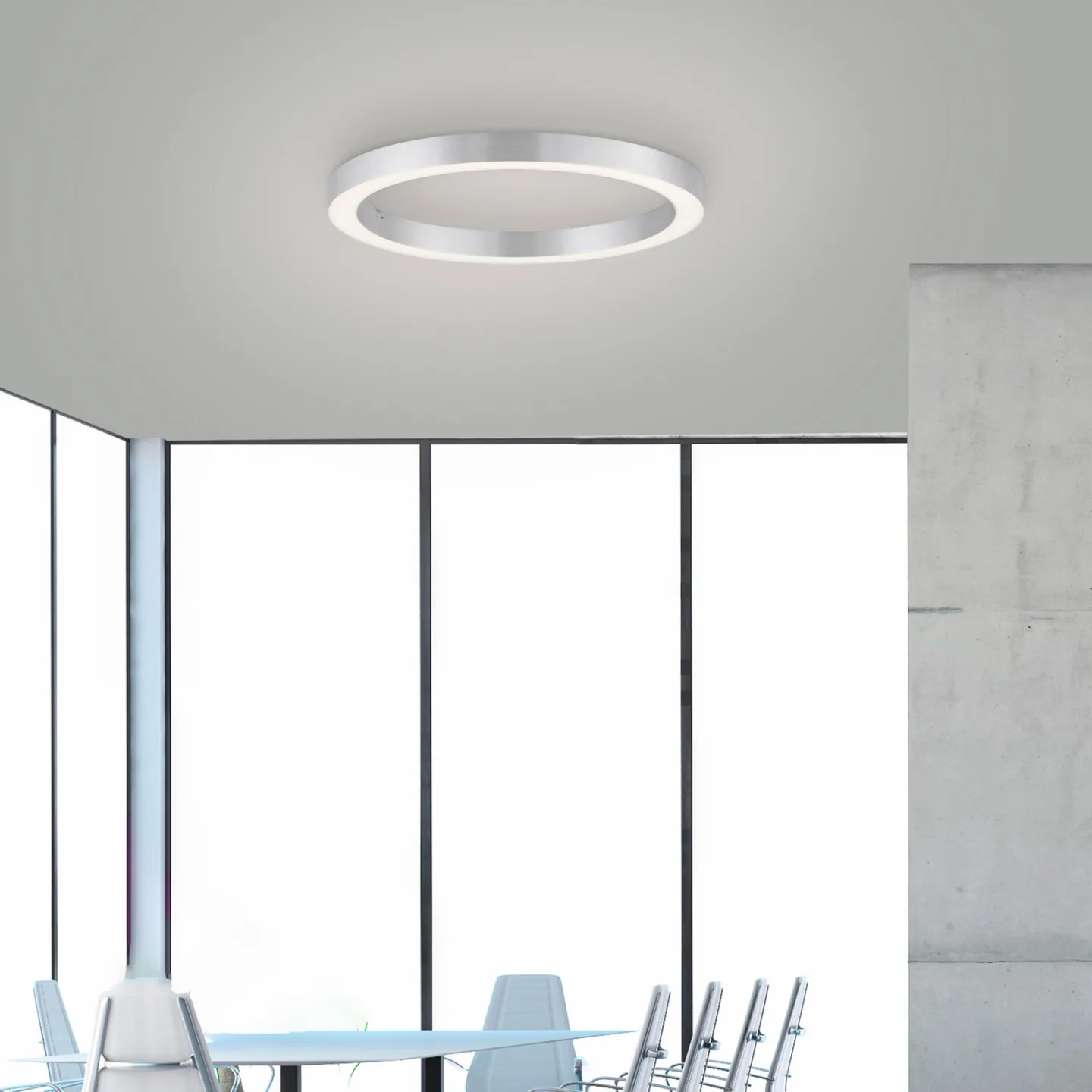 Lines Round LED-loftlampe, diamant, Ø 50 cm, CCT – PURE PURE Lines Round - Stue - Moderne - Metal - Rund