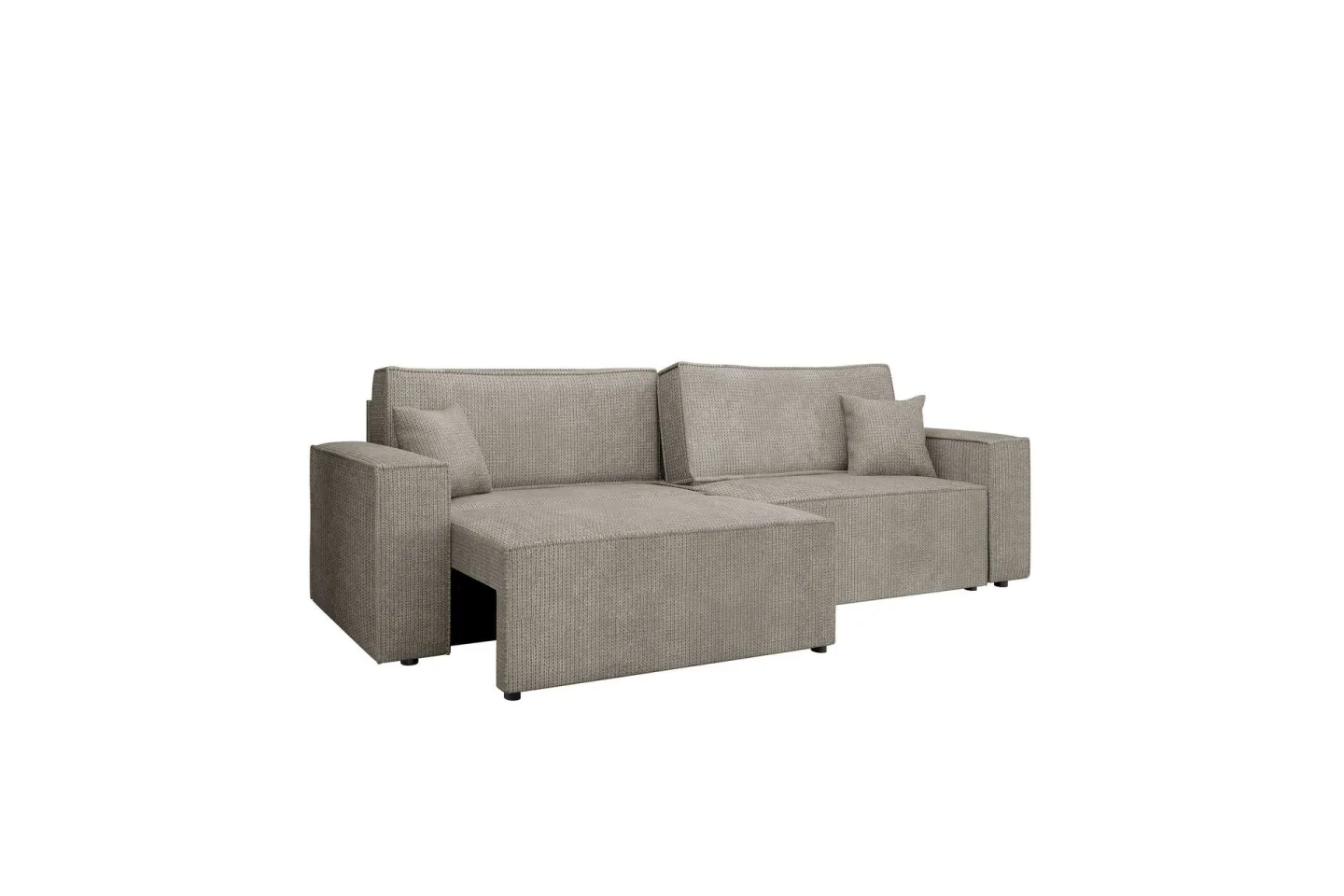 Hobson Bäddsoffa 3-sits i Plysch - Grå