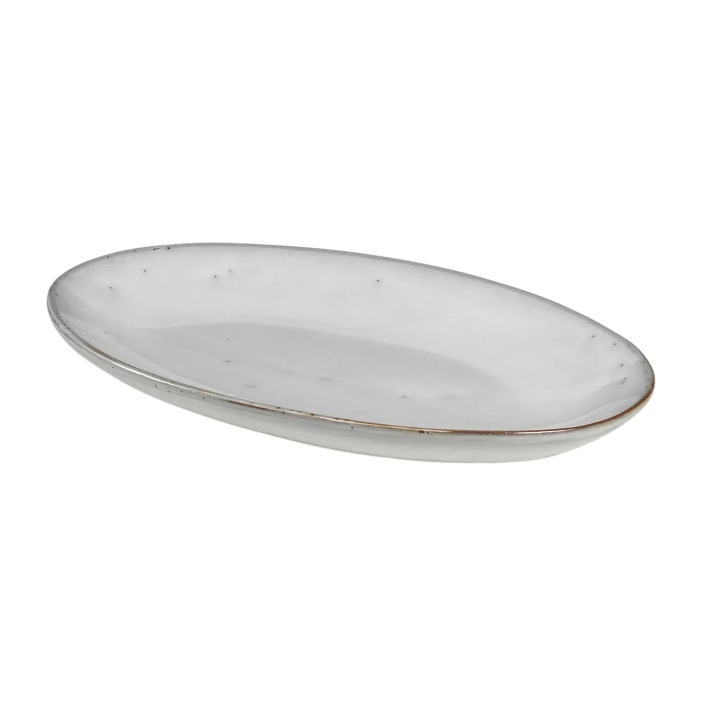 Broste Copenhagen Nordic Sand Servierteller oval 13,6 x 22cm