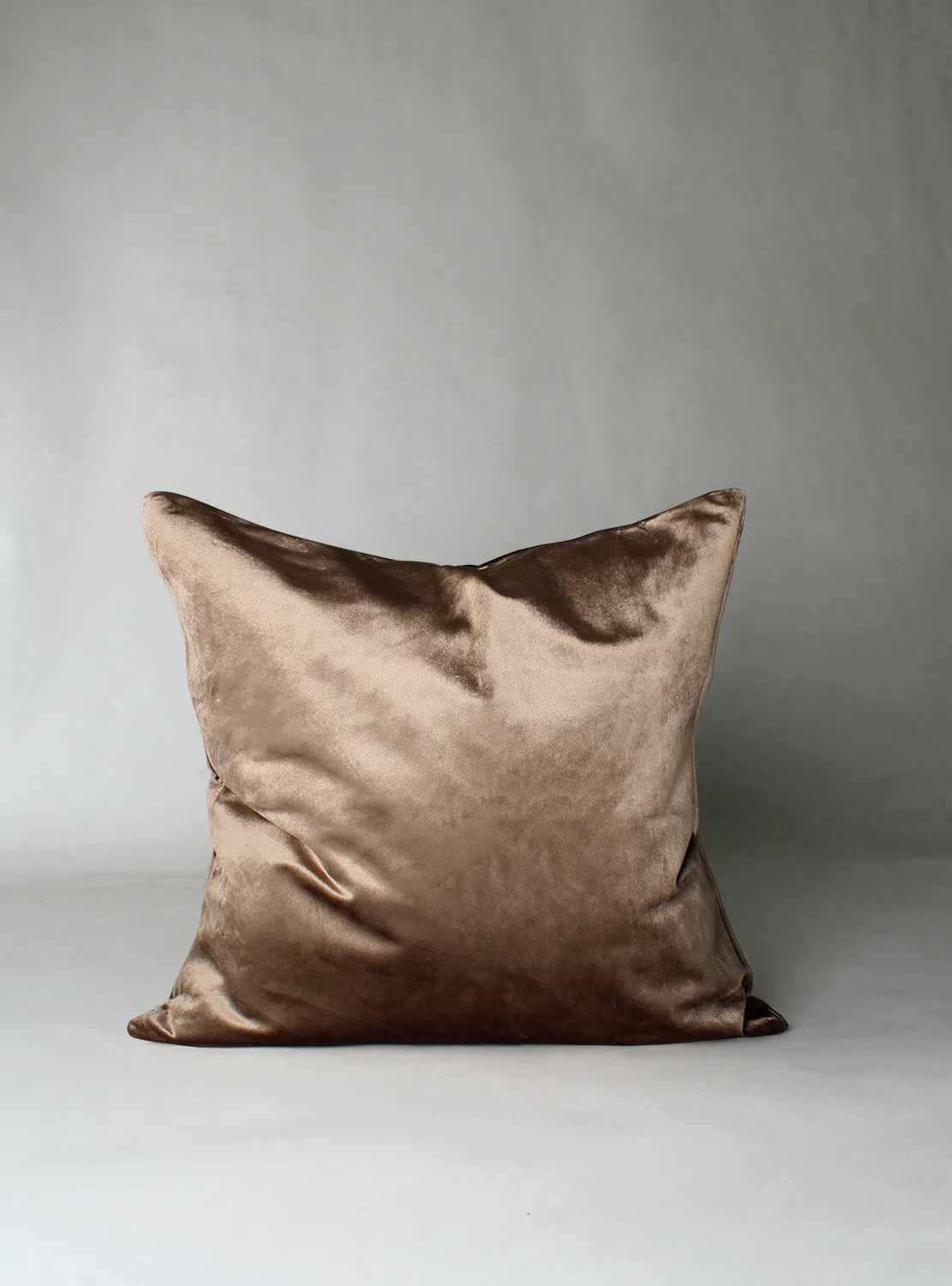 Putetrekk - Fløyelsputer Marlyn (mørk beige) (Størrelse: 50 x 50 cm)