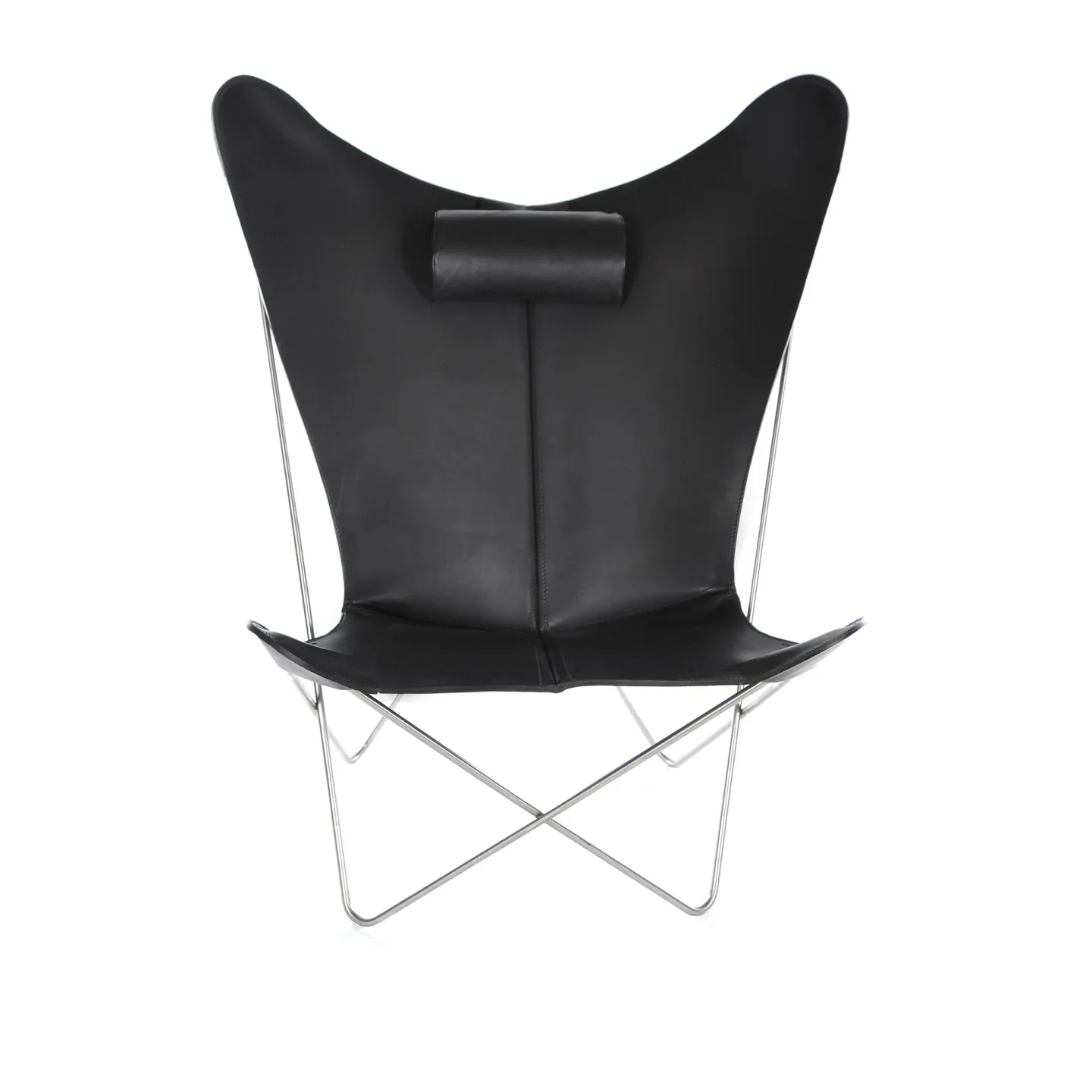 OX Denmarq - Ks Chair - Stainless Steel Frame Black Leather - Fåtöljer - Dennis Marquart - Svart - Läder/Metall