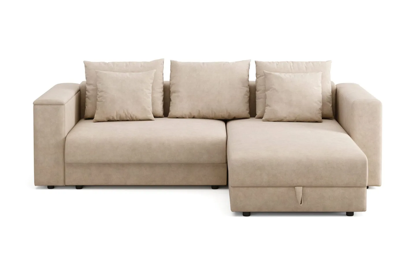 Bergen Extra Djup 3-sits Bäddsoffa med vändbar divan och förvaring - Beige