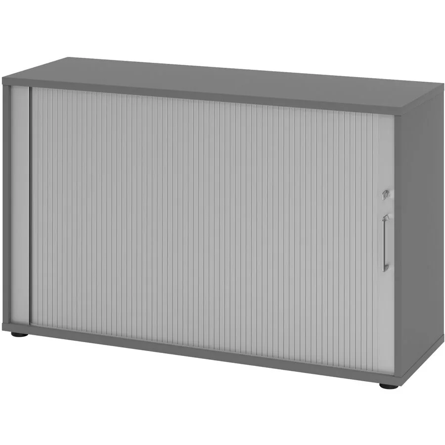 Aktenschrank Office Silber, Graphit Holzwerkstoff, Kunststoff B 120 cm H 74.8 cm