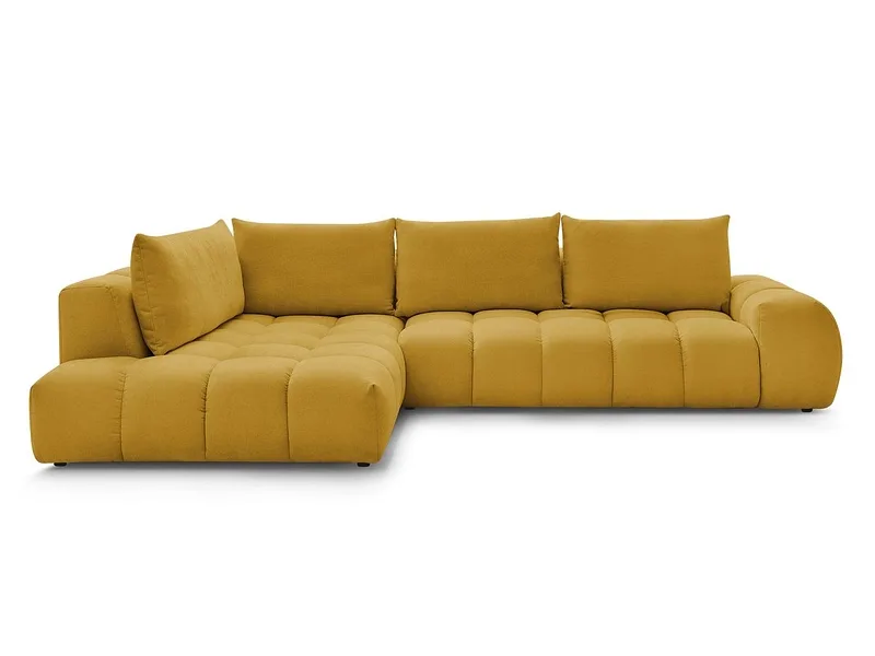 Ecksofa BOBOCHIC EVEREST Stoff mit Textur gelb
