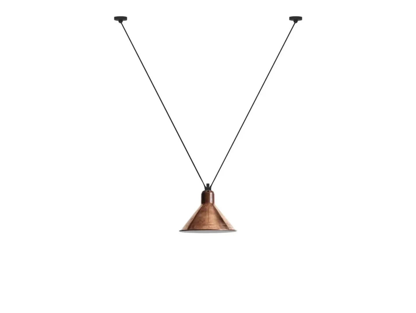 323 XL Pendelleuchte Conical Raw Copper/White - Lampe Gras - Wohnzimmer - Metall
