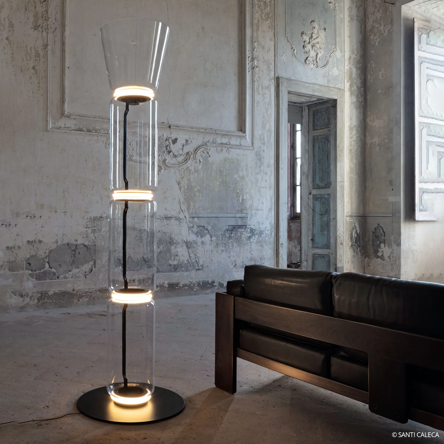 Noctambule F3 Gulvlampe High Cylinder & Cone - Flos - Stue - Design - Glas - Med flere lyskilder