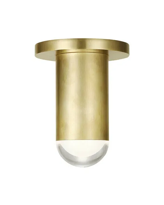 Ebell Flush Mount Natural Brass S