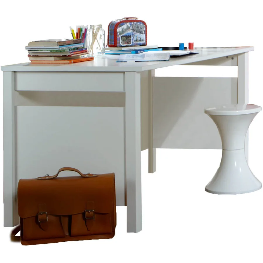 Schreibtisch Birgit Dekor weiss Holzwerkstoff B 140 T 70 cm