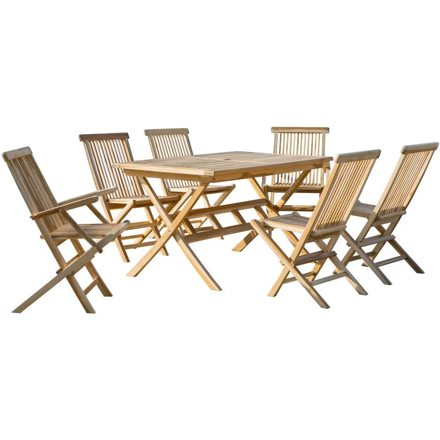 Gartenmöbel-Set Mr&Mrs natur Teak B 85 T 135 H 75 cm
