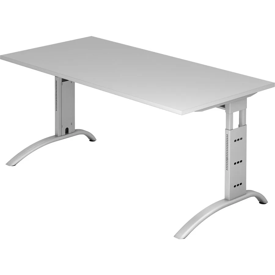 Schreibtisch Office grau Holzwerkstoff Höhenverstellbar B 160 T 80 cm