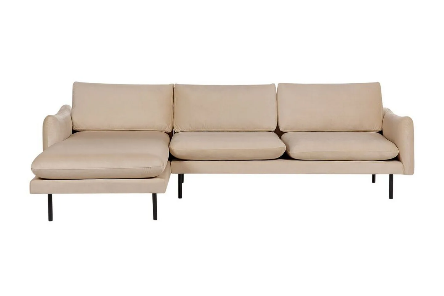 Woodal Hörnsoffa 4-sits - Beige/Svart