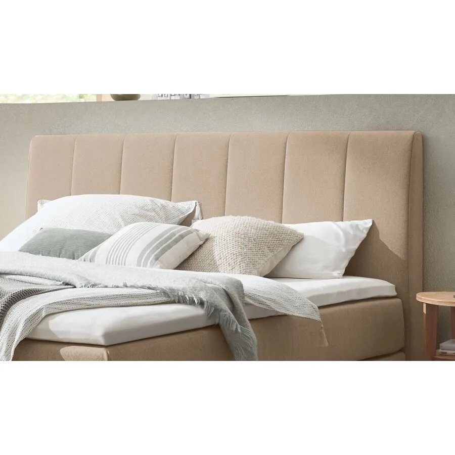 Hasena Boxspringbett Estela sand Stoff 180 x 200 cm