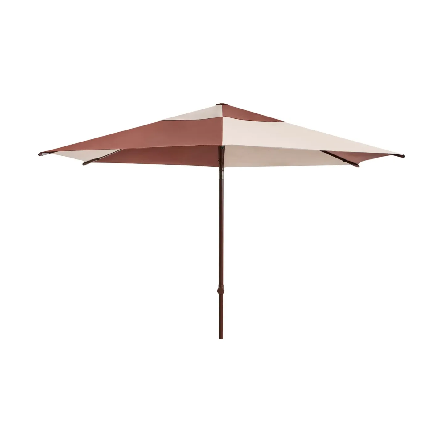 HAY Terrazza Hexagon Sonnenschirm Off-white-burgundy