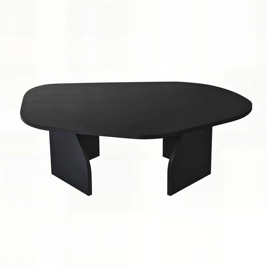 Salontisch Georis Schwarz 100% Melaminbeschichtete Kiefer B 100 T 60 cm