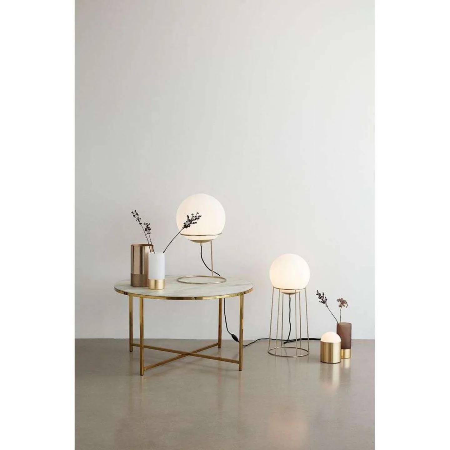 Balance Tischleuchte Small Brass - Hübsch - Wohnzimmer - Metall