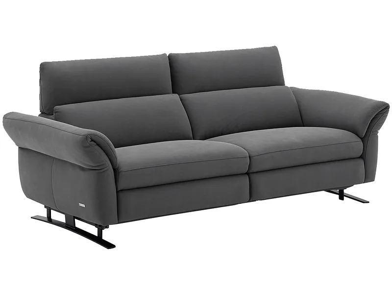 3er Sofa CAMPO DE FIORI OMEGA Echtleder dunkelgrau