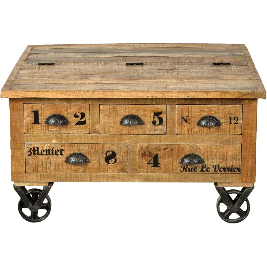 Salontisch Rusc natur Holz B 90 T 90 cm