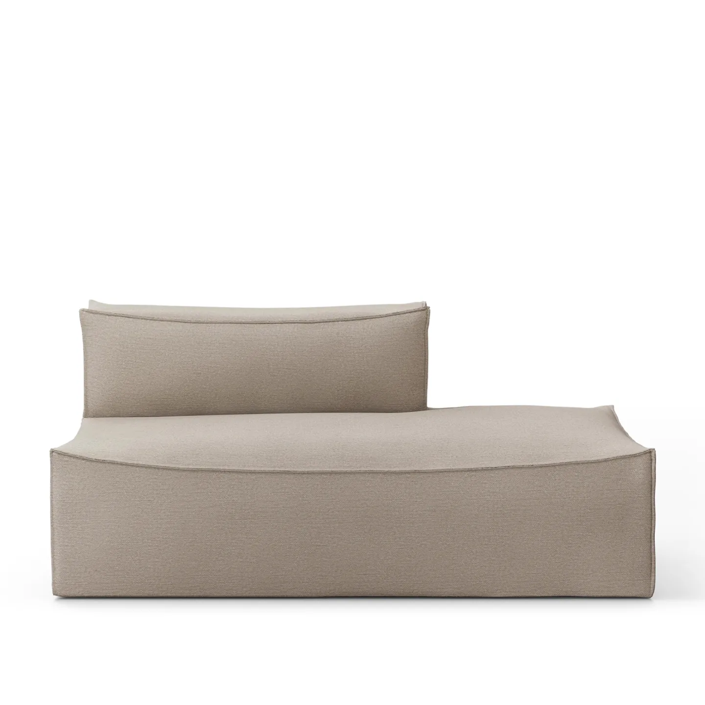 Ferm Living - Catena Open End Right L301 - Cotton Linen - Soffor - Beige - Dun/Trä