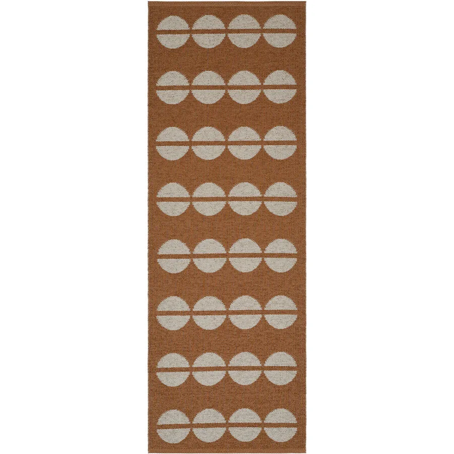 HORREDSMATTAN Outdoor-Teppich Bastian Rust Tupfenmuster Phthalatfreies PVC 90%, Polyester 10% 70 x 100 cm
