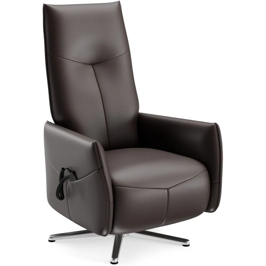 Relaxsessel Jura dunkelbraun Leder T 161 B 73 H 115 cm - Möbel Konfigurator: Traummöbel individuell zusammenstellen