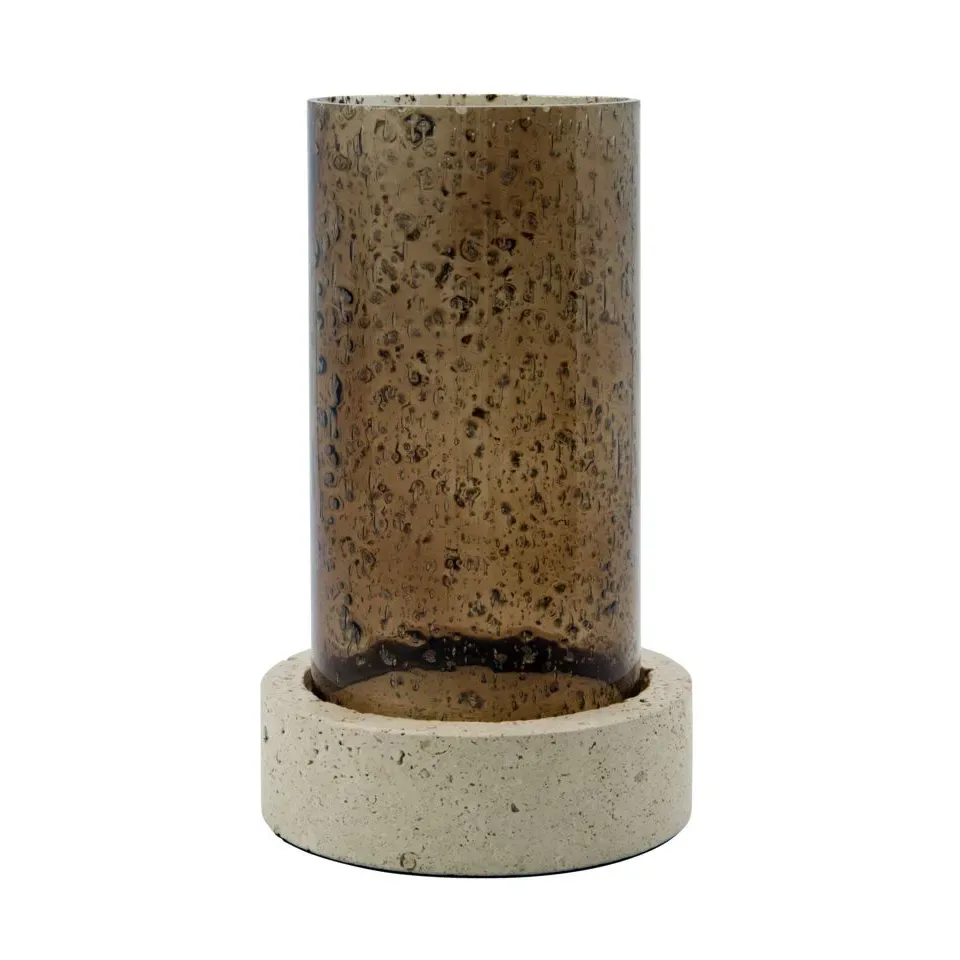 House Doctor Rivo Kerzenständer 21,5 cm Braun