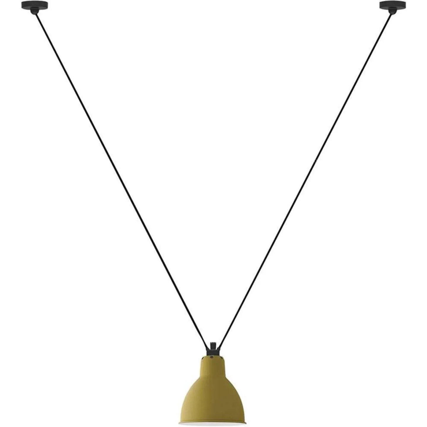 323 L Pendelleuchte Round Yellow - Lampe Gras - Wohnzimmer - Metall