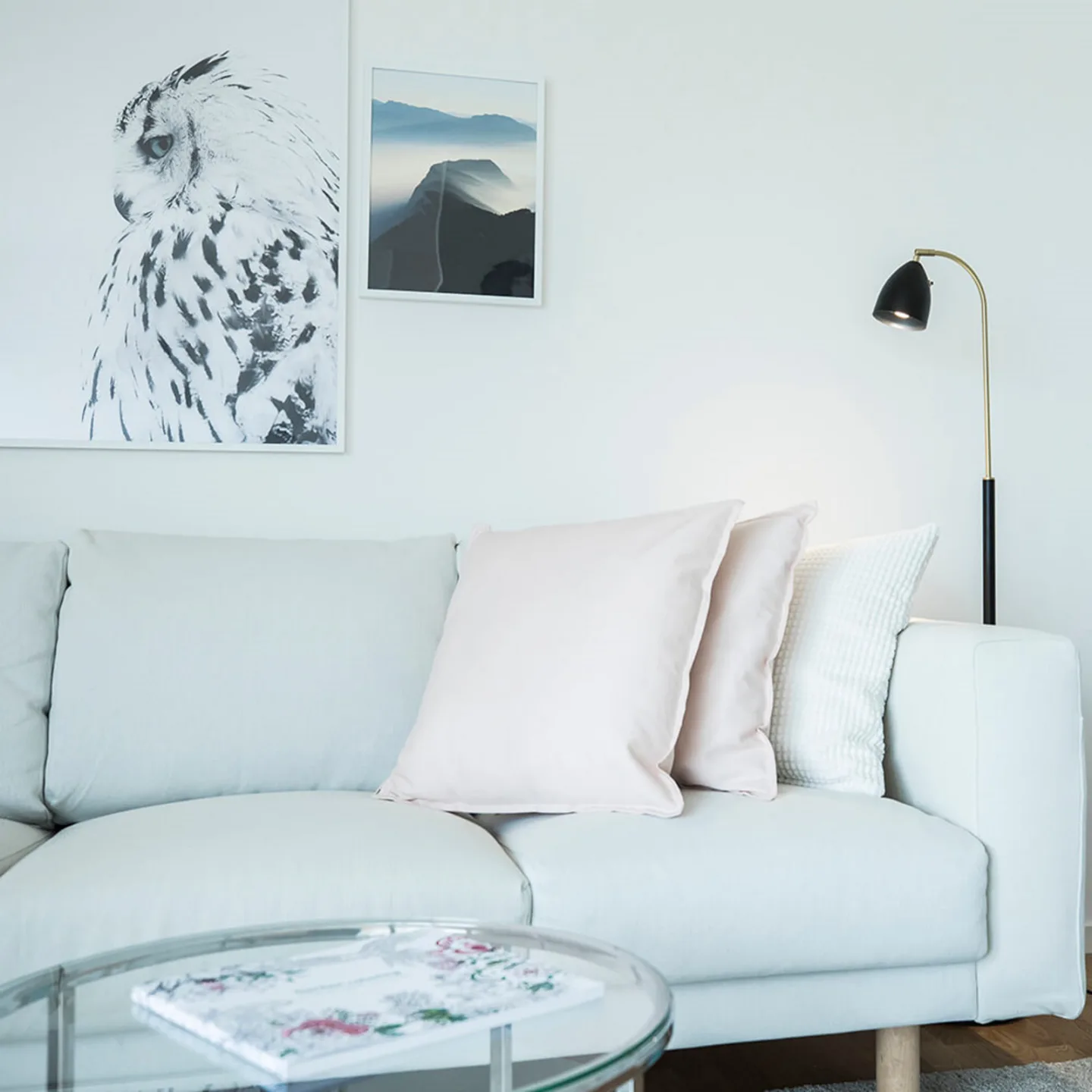 Deluxe Stehleuchte Weiß/Messing LED - Belid - Wohnzimmer - Metall