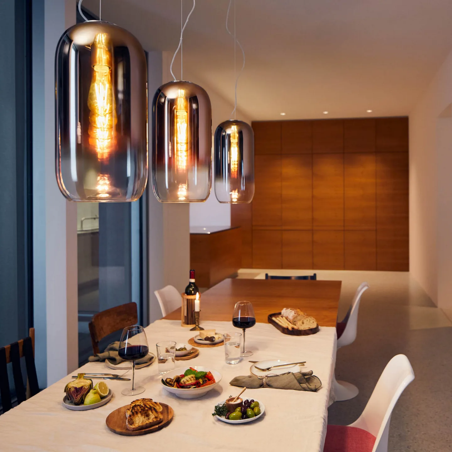 Gople Mini Taklampa Bronze/Black - Artemide - Vardagsrum - Design - Glas - Med en ljuskälla