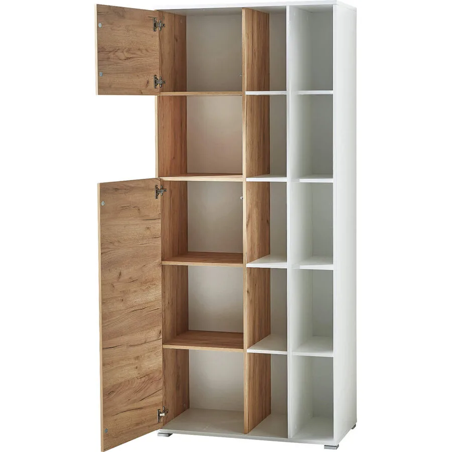 Aktenschrank Leone weiss / Dekor Eiche Holzwerkstoff B 85 H 197 cm