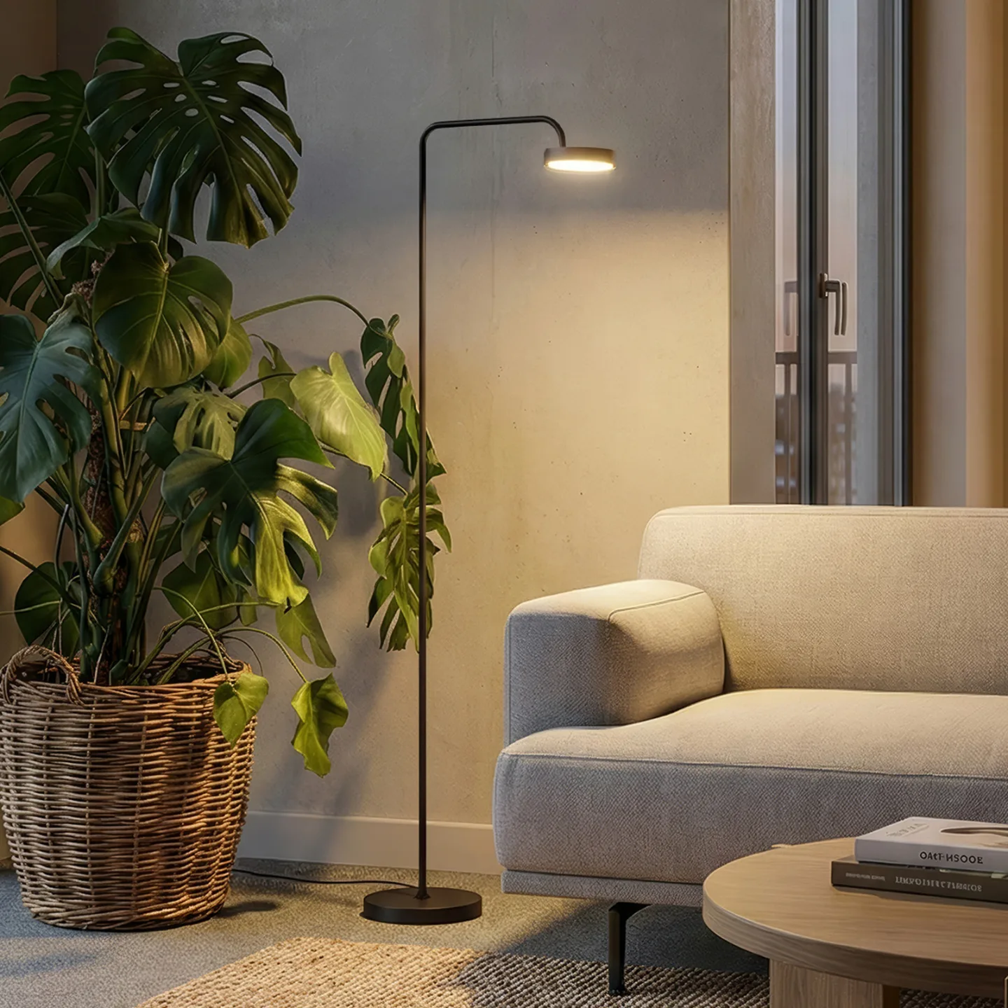 Nivo LED-Stehlampe, schwarz, Höhe 120 cm, 50° Dimmer - Sigor - Wohnzimmer - Modern - Aluminium - Einflammig