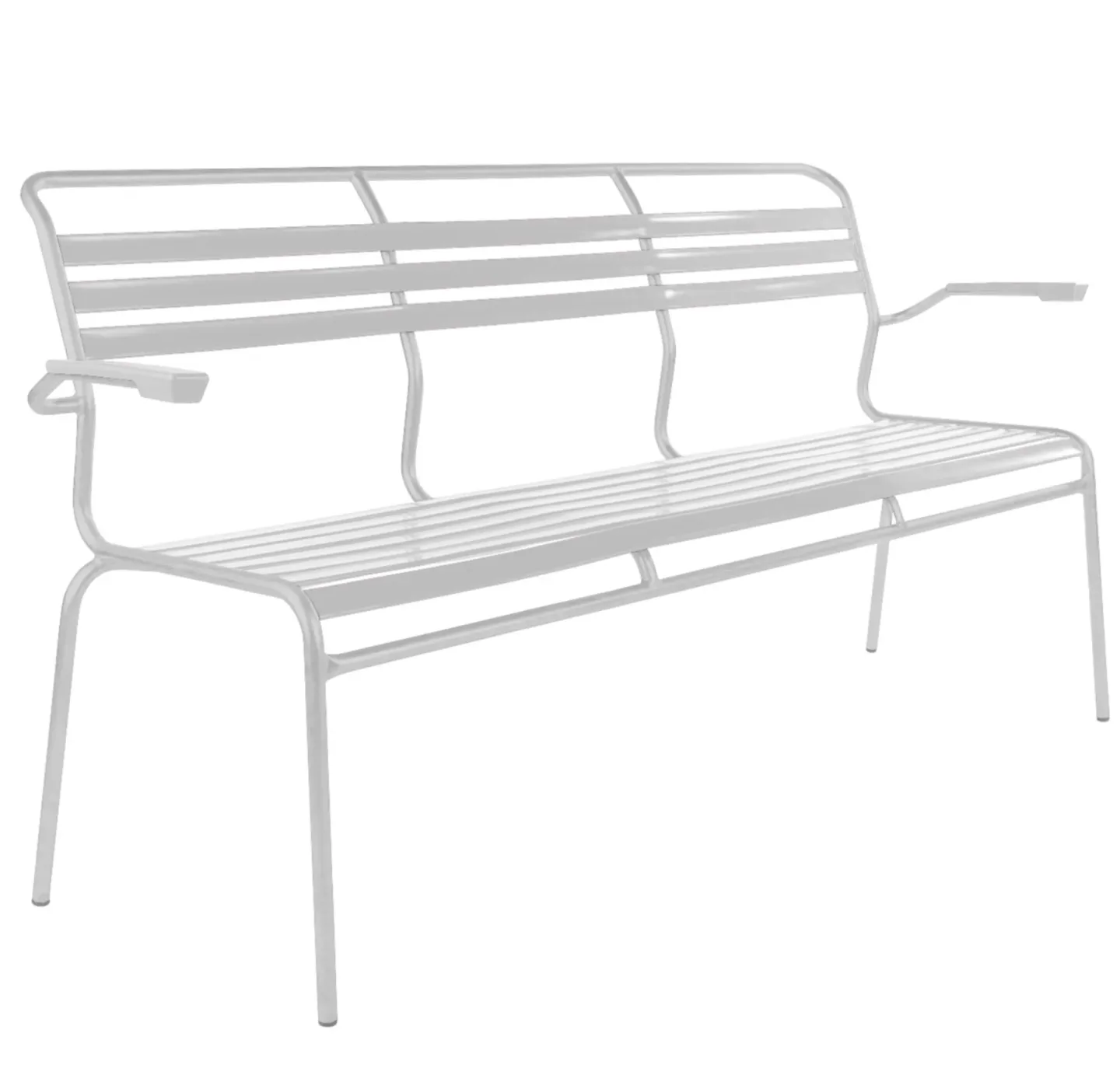 Schaffner Lättli-3er-Bank Säntis mit Lehne Weiss | Schubiger Möbel