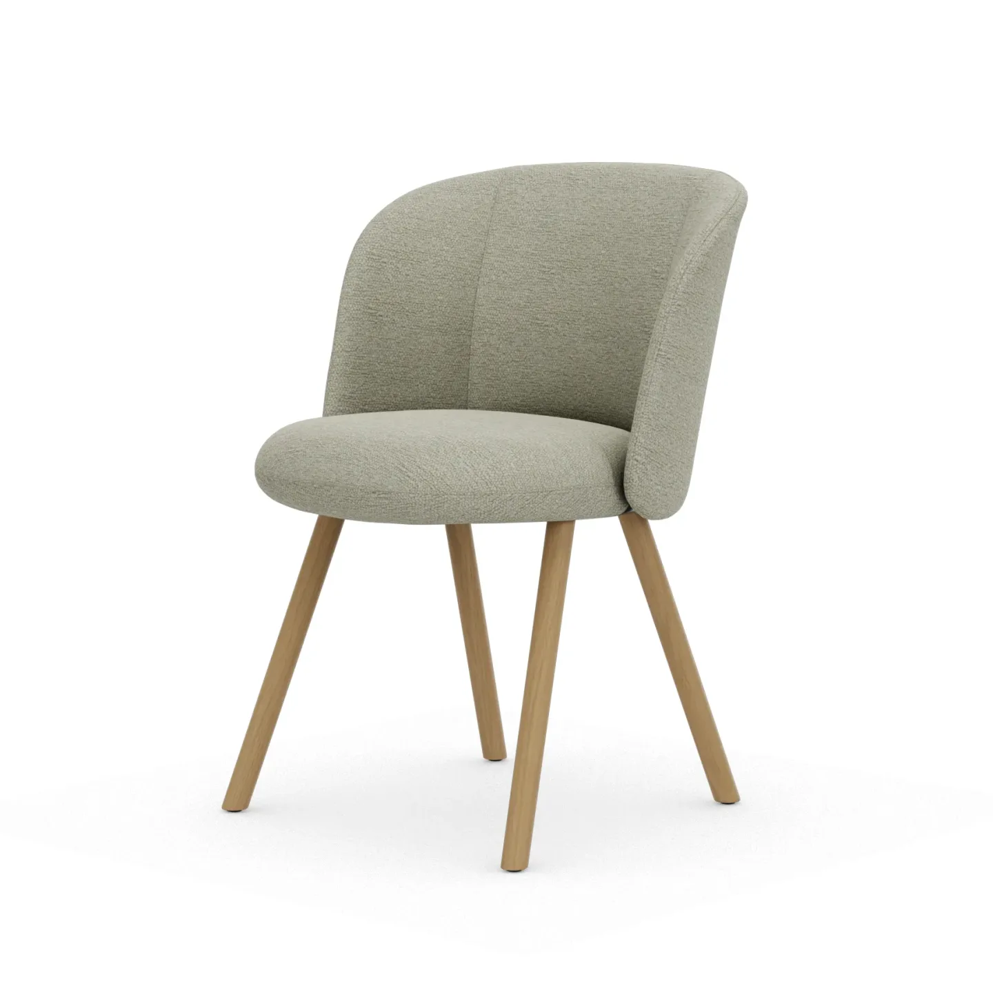 Vitra Mikado Side Chair stol Nubia Cream-sand-natural oak