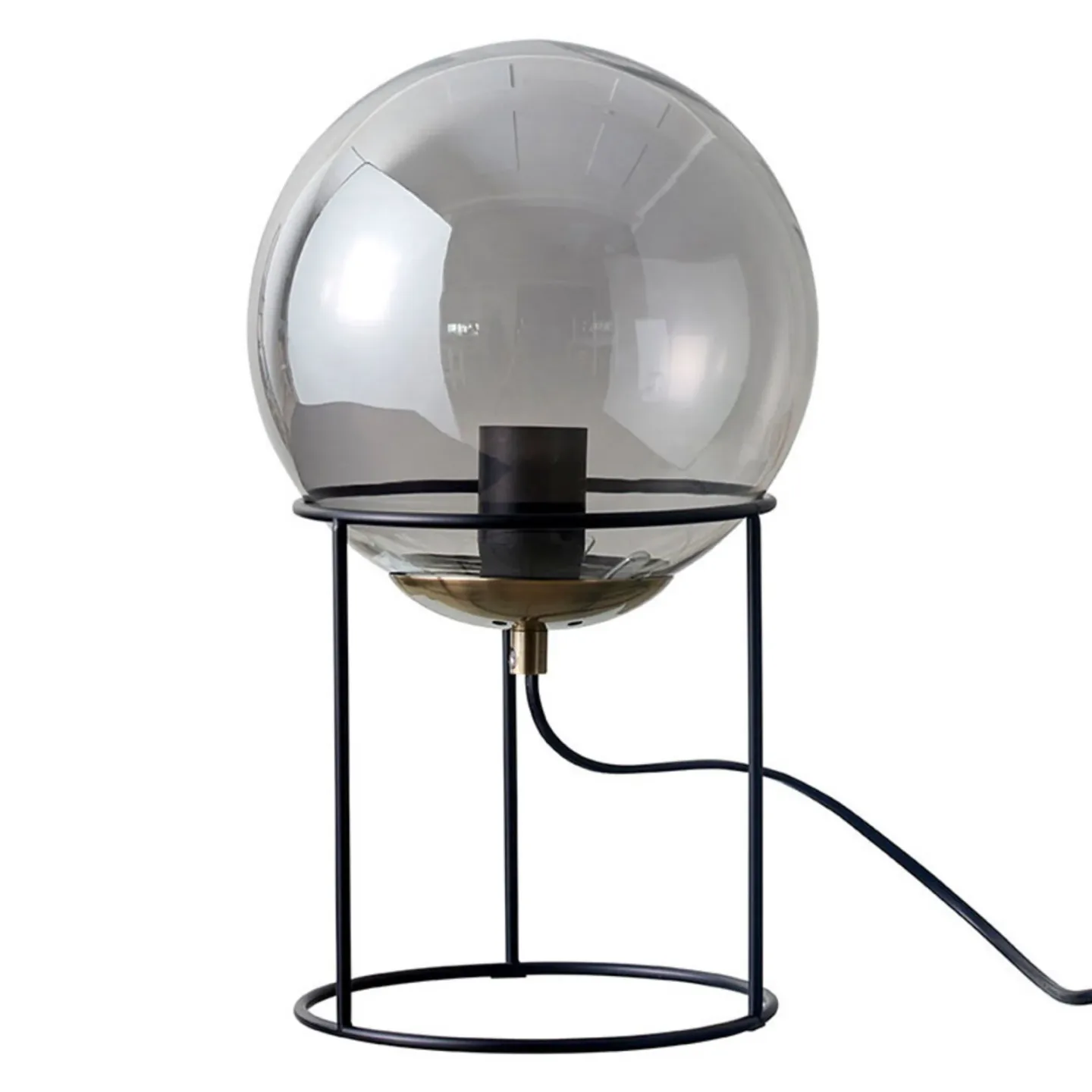 Moon Tischleuchte Smoked Glass H34 Ø20 - Dyberg Larsen - Wohnzimmer - Kugel