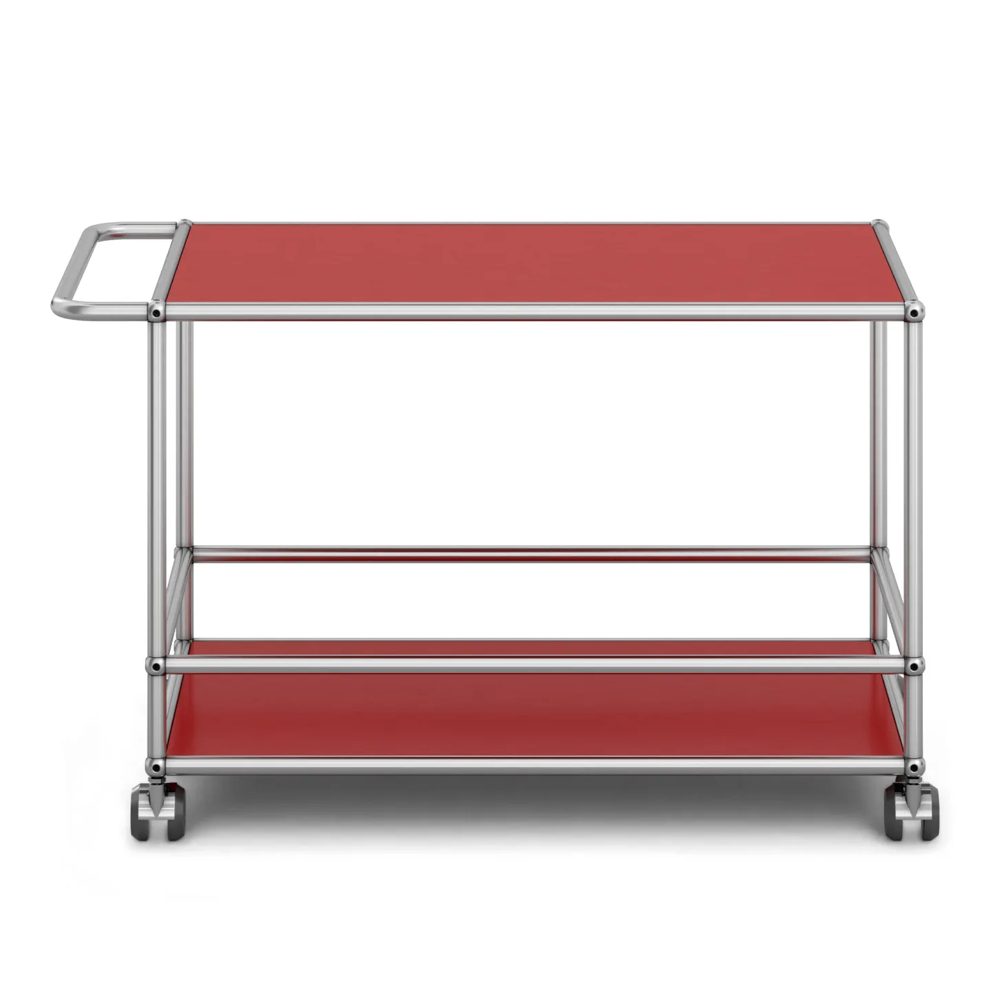 USM - USM Haller Serving Trolley L USM Ruby Red - Serveringsvagnar - Fritz Haller & Paul Schärer - Röd - Metall