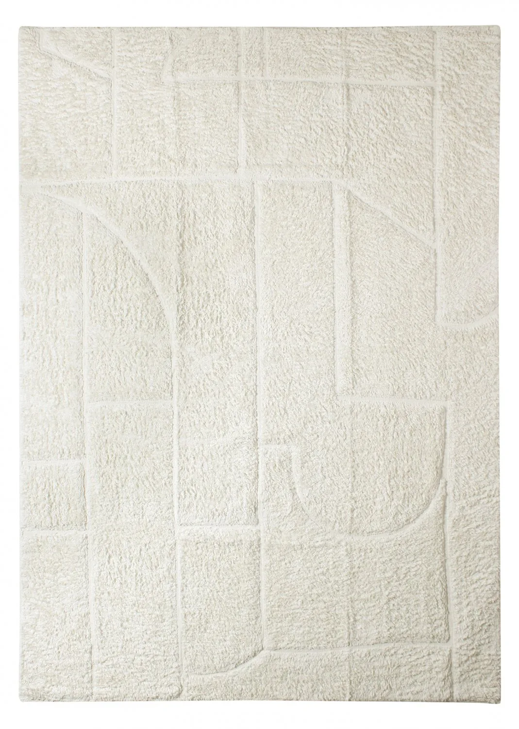 Ryetepper - Cremona Natural Cotton Shaggy (offwhite) (Størrelse: 200 x 290 cm)