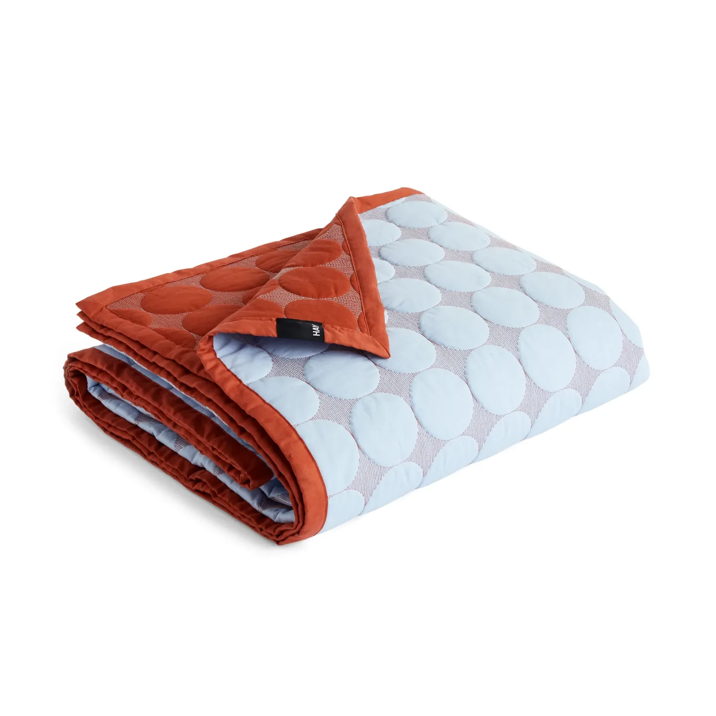 HAY Mega Dot Tagesdecke organic 195 × 245 cm Light blue