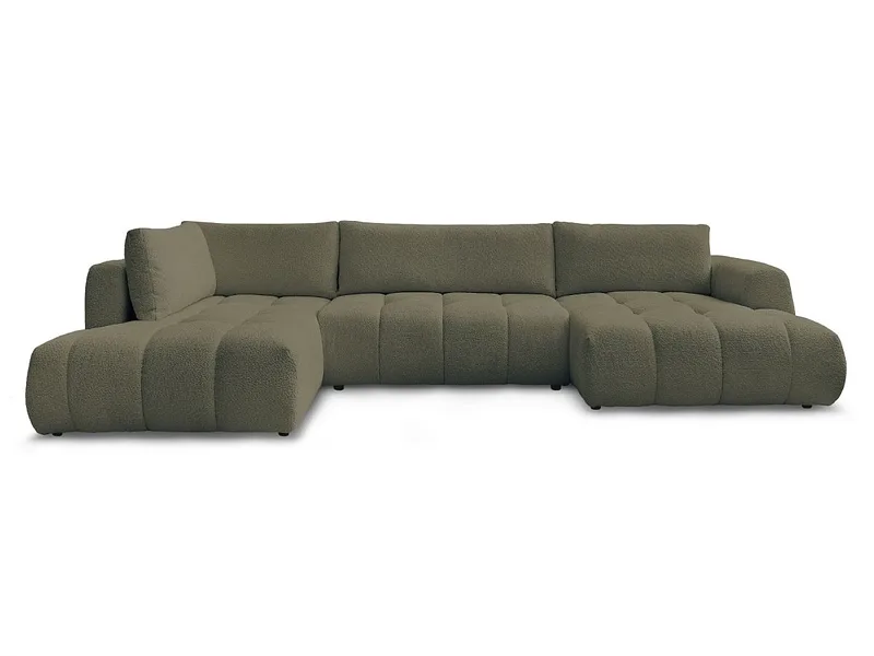 Wohnlandschaft BOBOCHIC FUJI Boucle-Stoff grün