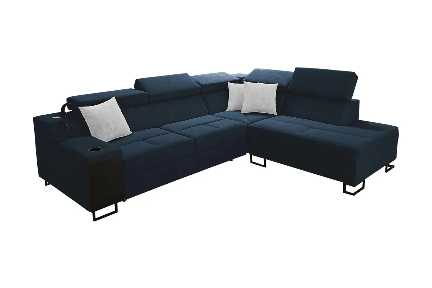 Seginus Bäddsoffa m. Schäslong 3-sits 210x127 - Blå