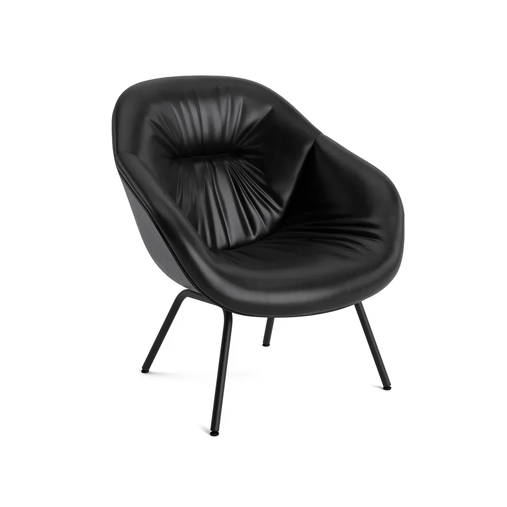 HAY About a Lounge 87 Soft fåtölj Sense black-svart stålstativ