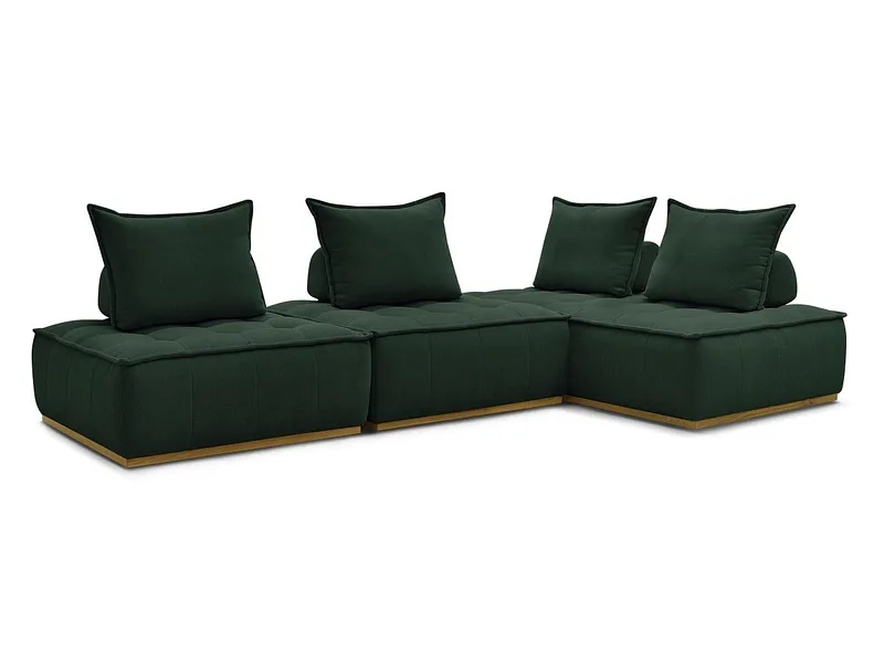 Ecksofa BOBOCHIC ELISA Stoff mit Textur grün