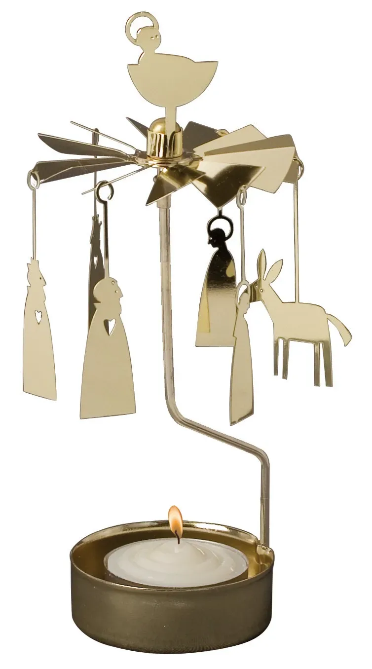 Pluto Design Änglaspel vinter & jul julkrubba, guld