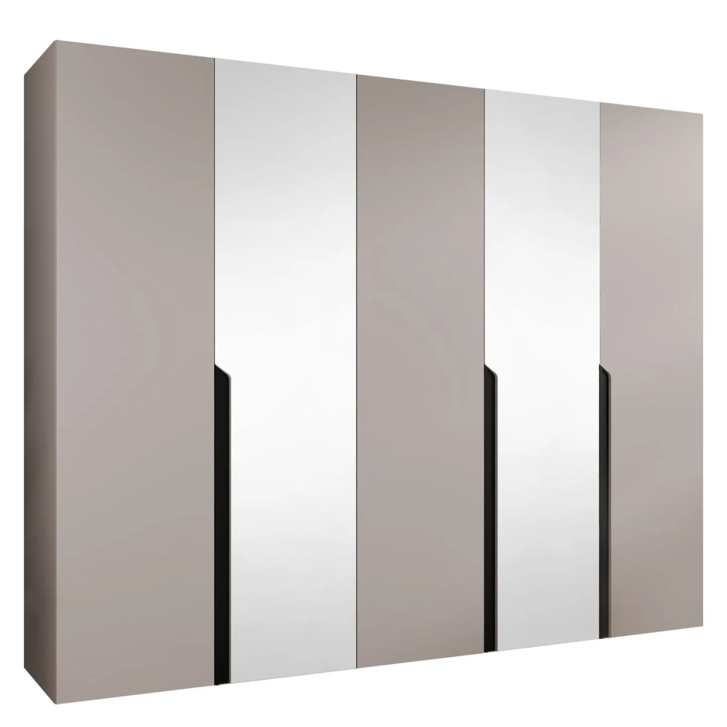 Milias Garderob med spegel 250x202 cm - beige